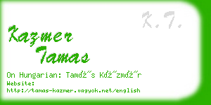 kazmer tamas business card